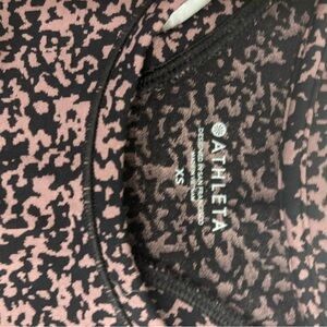 Athleta Black and Pink Speckled Top
